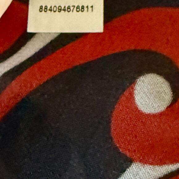 Chaps by Ralph Lauren Womens Swirl Print Polyester Blouse Size L Tie Waist Tunic - Picture 7 of 9